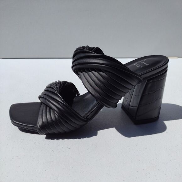 Women’s Size 6.5 Jessa Black Mule Heels - A New Day - Square Toe Slip On NWT - Picture 2 of 10